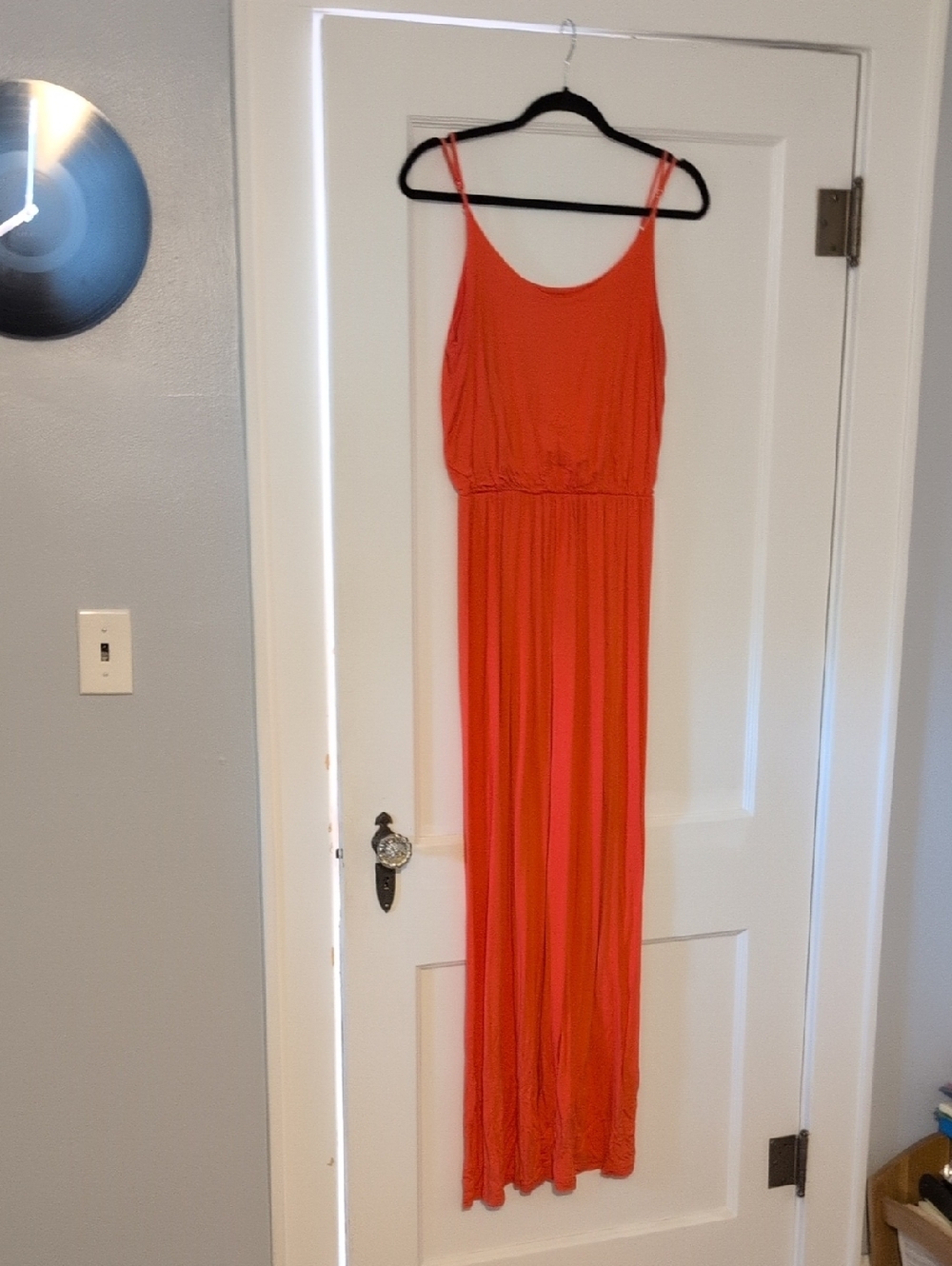 Lush Coral Spaghetti-Strap Maxi Dress
